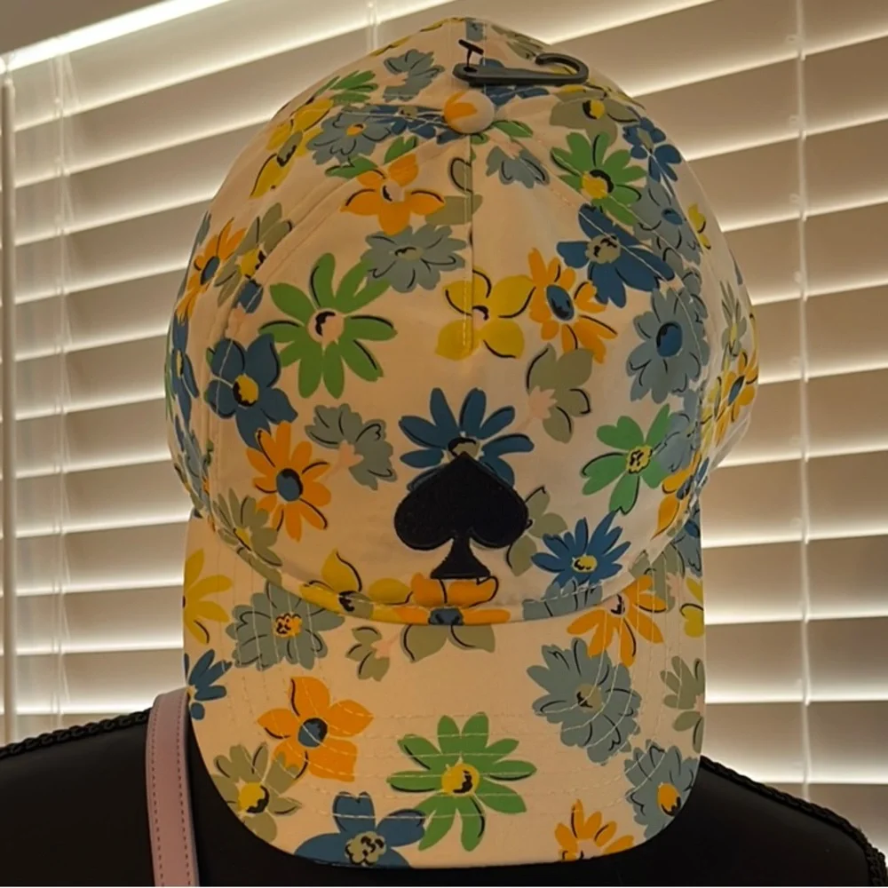 Kate Spade New York Floral Cap with Colorful Floral Pattern NWT